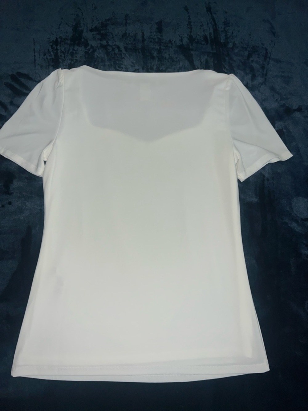 White House Black Market Classic White Square-Neck Short Sleeve Top - Picture 5 of 6